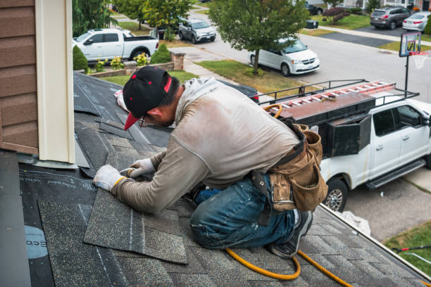 Professional Gutter Repair And Installation technician working in Grant, FL